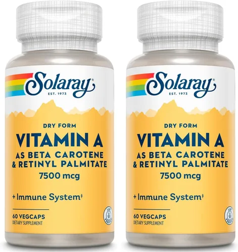 Miniatura 7 de SOLARAY Vitamina A de forma seca – Vitamina A como 60% betacaroteno y 40% palmitato de retinilo con polvo de zanahoria – Ojos, actividad