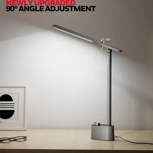 Miniatura 2 de Honeywell Lámpara de escritorio LED mejorada - H01 Pro Sunturalux™ Luz de escritorio plegable con puerto de carga USB A+C, lámpara de mesa regulable