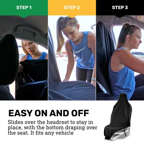 Miniatura 7 de EliteSport - Funda de asiento delantero, ajuste universal, impermeable, resistente al sudor, resistente al olor y lavable a máquina, protector