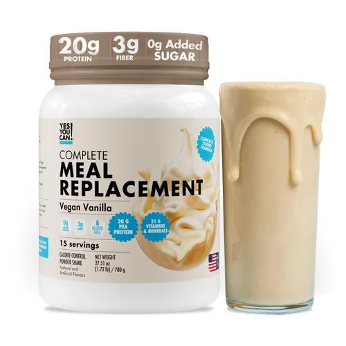 Miniatura 15 de Yes You Can! Batido completo de reemplazo de comidas, 15 porciones (chocolate) Proteína de reemplazo de comidas en polvo con vitaminas y minerales