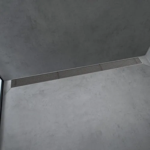 Miniatura 3 de hansgrohe RainDrain Match Boardwalk - Drenaje de ducha lineal para 27 5/8 pulgadas, con marco de altura ajustable en acero inoxidable cepillado