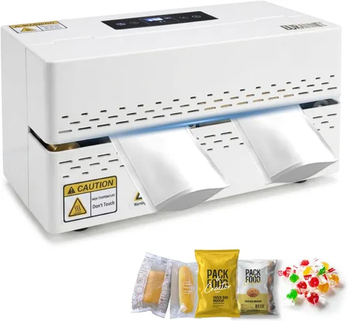 Máquina selladora térmica, sellador automático de banda continua con control digital de temperatura, sellador horizontal de bolsas para bolsas de