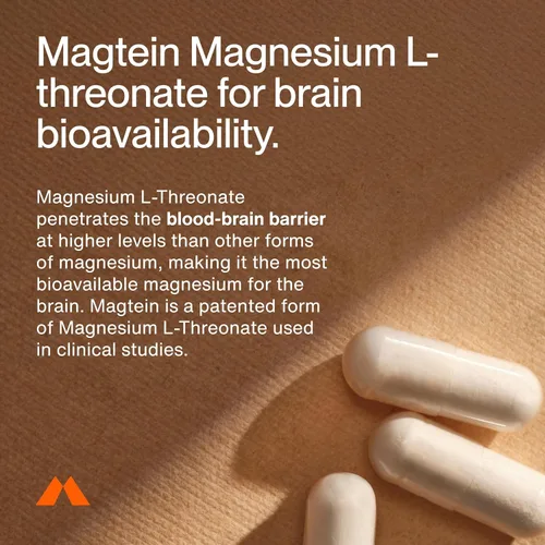 Miniatura 3 de Momentous Magtein Magnesio L-Treonato - Suplemento para el Apoyo Cerebral y el Descanso - Mejora la Función Cognitiva y la Calidad del Sueño