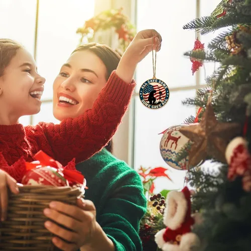 Miniatura 4 de Hyturtle Adorno navideño de veterano para árbol de Navidad 2D, regalos para soldado veterano, fuerzas armadas, miembros militares del ejército