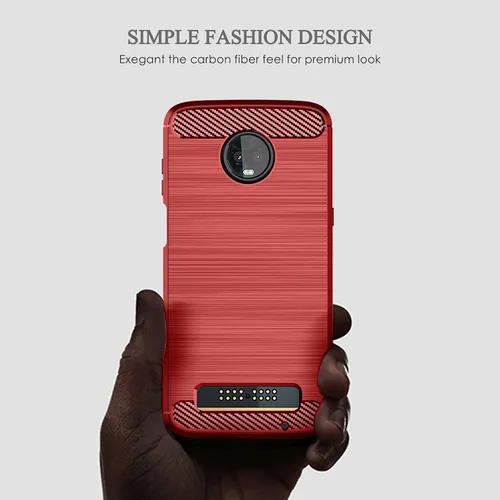 Miniatura 4 de Asuwish Funda protectora para Moto Z3 / Z3 Play con protector de pantalla de vidrio templado y delgada y suave TPU accesorios de celda protectora