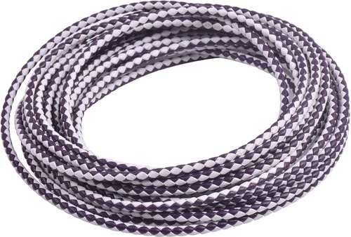 Miniatura 6 de KONMAY 2 yardas 8.0mm Cordón redondo de cuero trenzado auténtico marrón antiguo para corbata de bolo