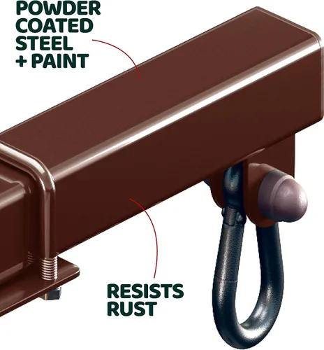 Miniatura 6 de Swurfer Soporte de conversión Swingset, sin árbol, sin problema, convierte tu columpio en un Swurfset, soporte para planeador de caballos resistente