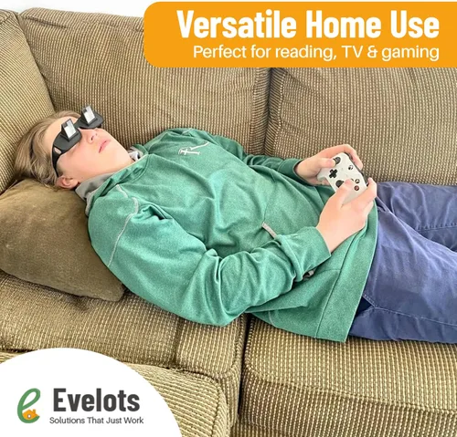 Miniatura 8 de Evelots Gafas de Lectura Acostado - Lectores de Cama para Mirar Hacia Abajo - Alta Definición - Anteojos Prismáticos Horizontales para Leer y Ver TV