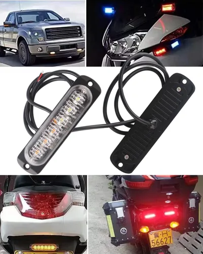 Miniatura 4 de YONGMING 6 luces LED estroboscópicas intermitentes de emergencia para camiones, vehículos, coches, mini parrilla, luces estroboscópicas de 12 V