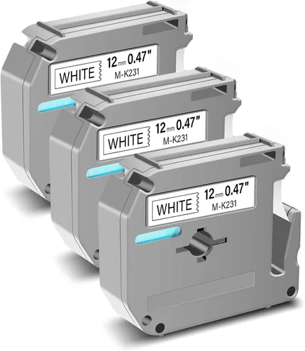 Miniatura 9 de GREENCYCLE Compatible con Brother M231 M-K231 MK231 M-231 MK231s Cinta de etiquetas no laminadas de 0.47 pulgadas 1/2 pulgadas x 26.2 pies