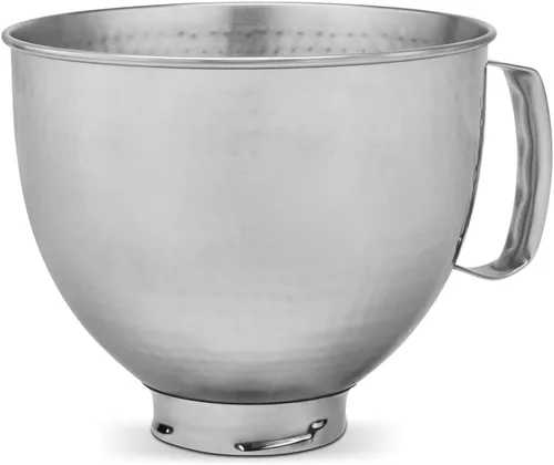 Miniatura 2 de Tazón de acero inoxidable KitchenAid de 5 cuartos para todas las batidoras de pie de cabeza inclinada de 4.5-5 cuartos KSM5SSBHM, acero inoxidable