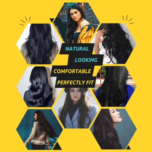 Miniatura 2 de Onpep Peluca de cabello rizado largo y ondulado negro con aspecto natural encantador pelucas sintéticas resistentes al calor para las mujeres