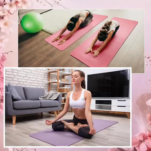 Miniatura 4 de Timgle Paquete de 6 alfombrillas de yoga antideslizantes a granel para ejercicio, esterilla de yoga gruesa, antideslizante, resistente a desgarros