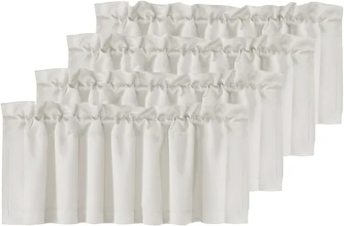 Miniatura 60 de H.VERSAILTEX - Cenefa térmica para ventana con dobladillo para barra, para oscurecer las habitaciones; ideales para la cocina, 52” x 18” Gris paloma