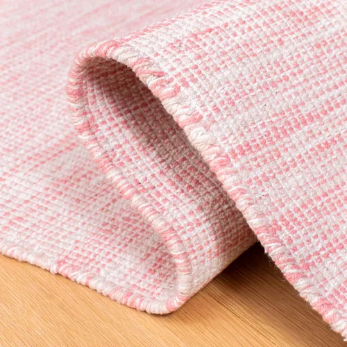 Miniatura 7 de SAFAVIEH Montauk Collection - Alfombra de área de 6 x 9 pies, rosa y fucsia, hecha a mano, de algodón plano, ideal para zonas de alto tráfico