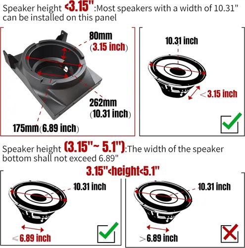 Miniatura 4 de SAUTVS Paneles de altavoces para Can-Am Maverick X3, kit de cajas de altavoces debajo del asiento de 10 pulgadas para Can Am Maverick X3 MAX
