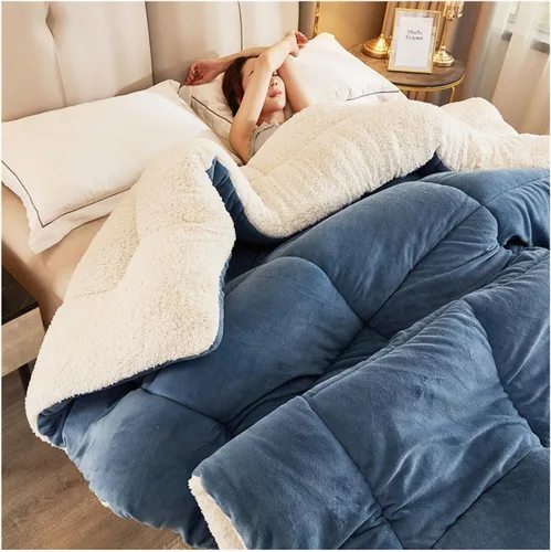 Miniatura 2 de ZTGL Elegant Comfort - Manta de cama pesada de alta calidad, reversible, edredón alternativo de plumón sintético, colcha de terciopelo de cordero