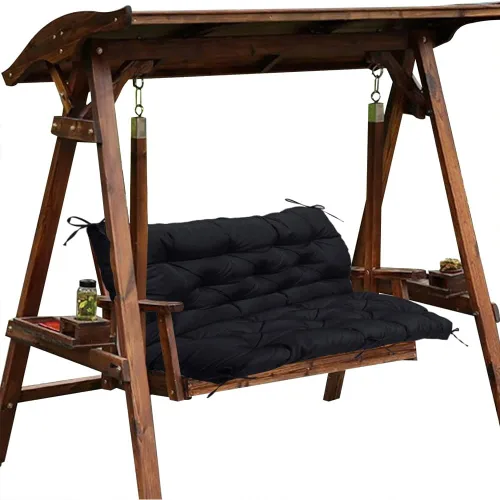 Miniatura 18 de Cojines de repuesto para columpio con respaldo, cojín de banco impermeable para exteriores, 2-3 plazas, para muebles de jardín y patio