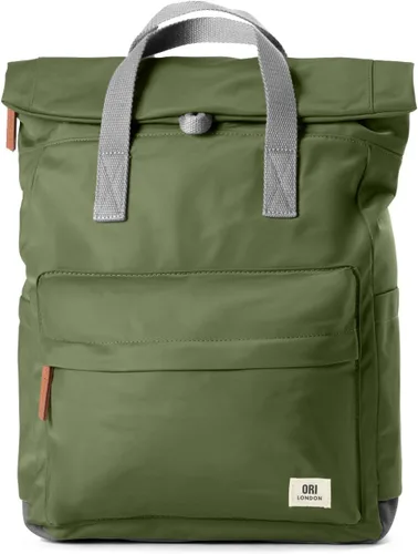 ORI LONDON Mochila Rolltop para hombre y mujer - Mochila de viaje mediana de nailon para portátil y accesorios - The Canfield, Palta, Mediana
