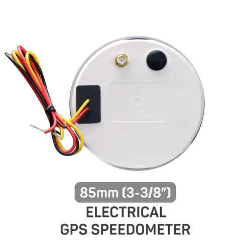 Miniatura 5 de RACETECH 85mm (3-3/8") 120 MPH Velocímetro GPS eléctrico - Esfera negra con LED de 7 colores, impermeable, aro de acero inoxidable, 12V/24V