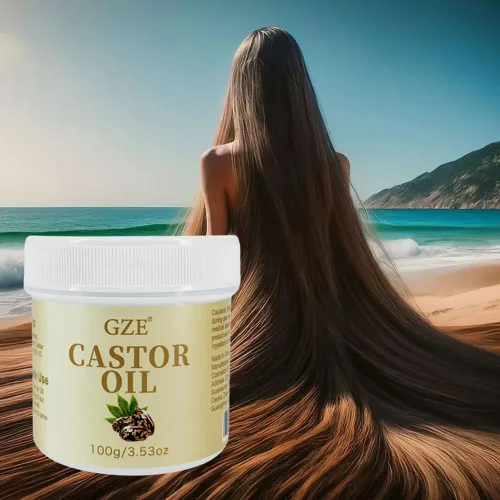 Miniatura 7 de GZE Grasa sólida para el cabello con aceite de ricino, domina el encrespamiento, profundamente hidratante, nutritiva, no grasa, sin aroma, ideal