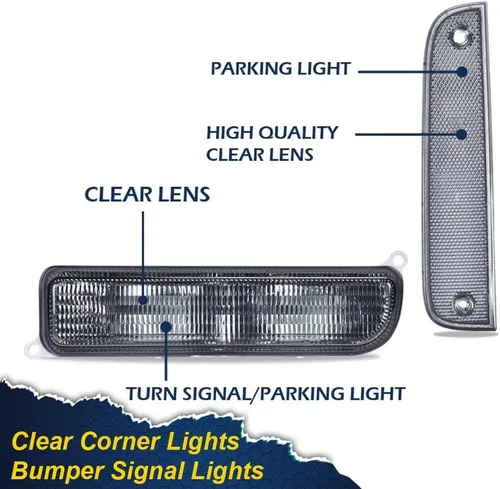 Miniatura 3 de G-PLUS Luces de esquina y luces de señal de parachoques compatibles con Jeep Cherokee XJ 1997-2001, 4 piezas