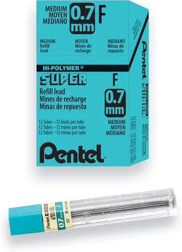 Miniatura 14 de Pentel Super Hi-Polymer repuesto de mina, 3/100 pulgadas, Gris