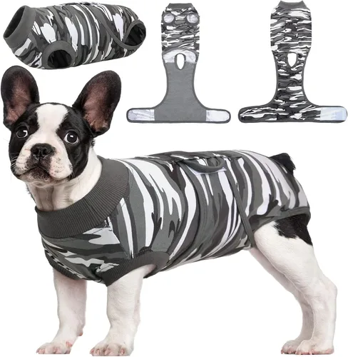 Miniatura 27 de Kuoser Traje de recuperación de cirugía para perros, traje de recuperación para perros machos hembras, mameluco para perro después de la cirugía