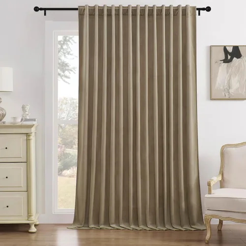Miniatura 30 de Timeper Cortinas opacas de terciopelo negro de 42 pulgadas de ancho x 84 pulgadas de largo, cortinas opacas para dormitorio, sala de estar, cortinas