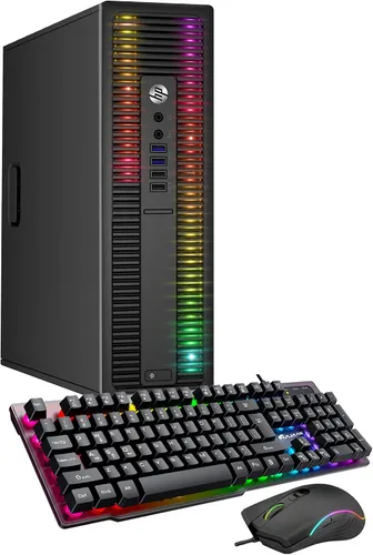 Miniatura 10 de HP EliteDesk - Computadora con luces RGB de escritorio, procesador AMD serie A, 16 GB de RAM, 1 TB SSD, Windows 11 de 64 bits, Wi-Fi, teclado