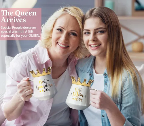 Miniatura 5 de Regalos para abuela Regalos de Navidad para abuela de nietos nietas, la mejor abuela de siempre Taza de café cerámica de abuela Taza de té de 12