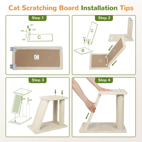 Miniatura 7 de Globlazer F50 Torre para Gatos para Gatos Adultos de Interior, Árbol para Gatos Resistente de 50 Pulgadas para Gatos Grandes, Casa de Árbol
