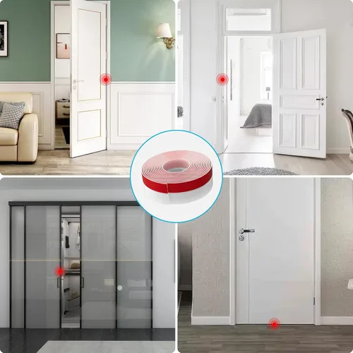 Miniatura 5 de Mejor sellado de clima para puerta extra grueso de 2mm, tira de sellado de silicona para puertas, ventanas y huecos de vidrio de ducha de 2 pulgadas