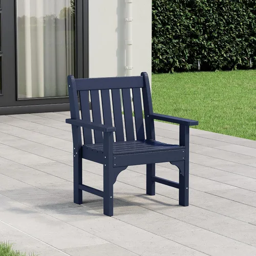 Miniatura 47 de WestinTrends Malibu Outdoor Patio HDPE Adirondack Silla de comedor para patio, color negro