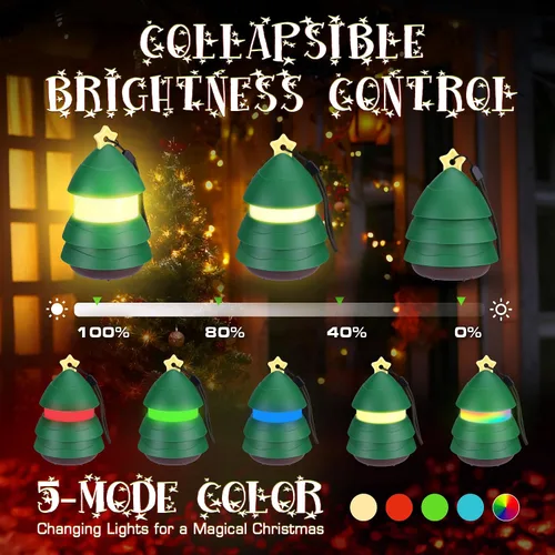 Miniatura 5 de Paquete de 3 faroles para árbol de Navidad de EverBrite para regalo de Navidad, 5 modos de luz, regalos de decoración navideña para mujeres