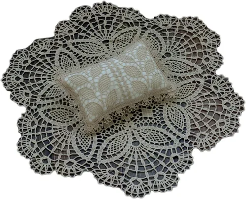 Accesorios de fotografía para bebé, tapete de envoltura para recién nacido, almohada para sesión de fotos con alfombrilla de encaje para sesión de