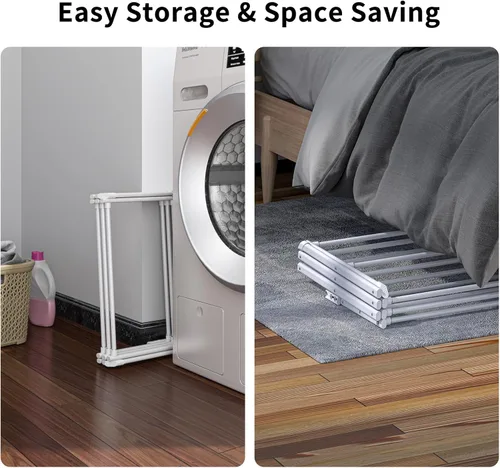 Miniatura 4 de Estante de secado de ropa de 3 niveles, estante de secado plegable, estante de lavandería para interiores y exteriores para secar ropa, diseño