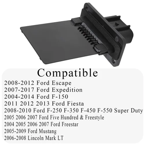 Miniatura 6 de Resistencia del motor del ventilador de HVAC YH-1715 se adapta a Expedition Mustang Escape F150 F250 F350 Super Duty, Lincoln Mark LT, Mercury