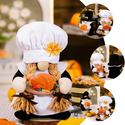 Miniatura 6 de DECHOUS Gnomos de Acción de Gracias, decoración de la casa para el hogar, girasoles, decoración de otoño, gnomo de felpa de otoño, gnomo de pavo