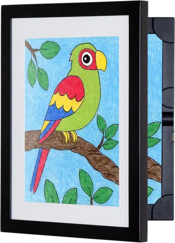 Miniatura 9 de Dynamic Frames Li'l Davinci Armario de arte, almacena hasta 50 piezas de arte de 8.5 x 11 pulgadas, dimensiones exteriores del marco de madera