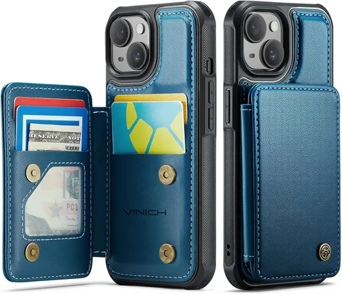 Miniatura 40 de Vinich Funda tipo cartera para iPhone 11 con tarjetero, bloqueo RFID, ranuras de crédito, función atril, a prueba de golpes, para iPhone 11 de 6.1