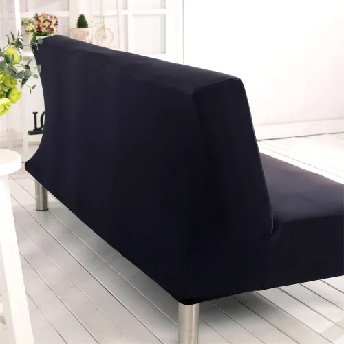 Miniatura 8 de ele ELEOPTION Funda de futón sin brazos, funda elástica para sofá cama, protector sin reposabrazos, elástico de elastano, moderno, simple, plegable