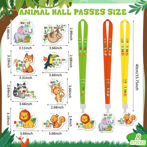 Miniatura 2 de Ctosree Juego de 8 cordones de PVC irrompibles para pasillos y pases escolares, suministros escolares, suministros para profesores, para aula