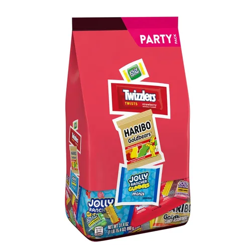 Miniatura 3 de HARIBO, JOLLY RANCHER y TWIZZLERS - Paquete surtido de dulces con sabor a frutas, 31.4 onzas
