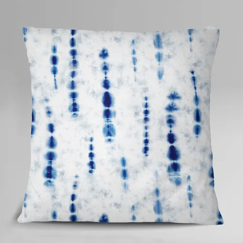 Miniatura 2 de S4Sassy Shibori - Funda de cojín decorativa de algodón con estampado de popelina azul índigo, 2 unidades, 14 x 14 pulgadas