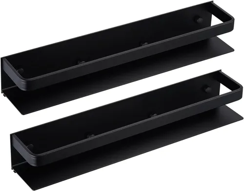 Miniatura 9 de KES KSR401S40-BK-P2 - Organizador de especias de cocina, organizador de condimentos de aluminio de 16 pulgadas, soporte para especias de pared