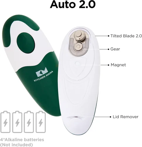 Miniatura 2 de Kitchen Mama Auto 2.0 Abridor de latas eléctrico: la cuchilla abre casi cualquier lata de pop o refresco - Automático, manos libres, seguro, borde