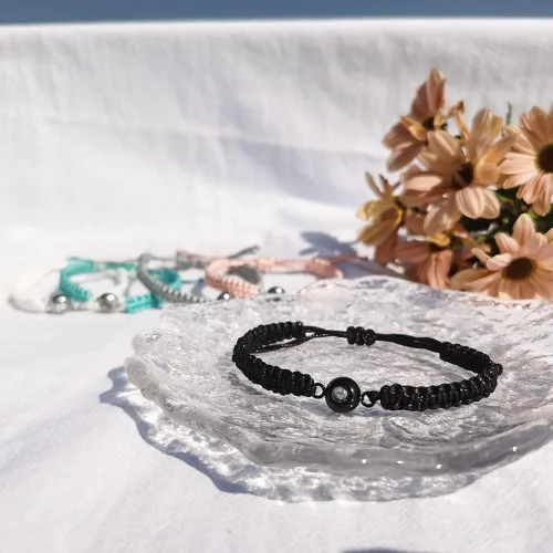 Miniatura 5 de Pulseras a juego para parejas, personalizadas con imagen dentro de pulseras de parejas, pulseras de proyección personalizadas con pulseras de fotos