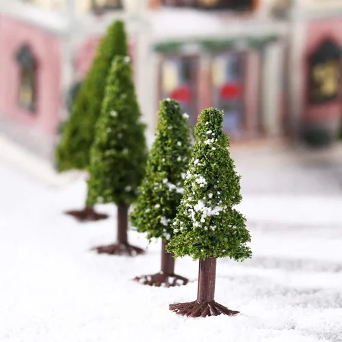 Miniatura 2 de BESPORTBLE 15 unids árboles modelo miniatura paisaje paisaje cedro mini árbol de Navidad modelo para bricolaje paisaje verde paisaje