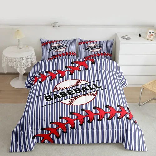 Miniatura 125 de Feelyou Juego de edredón de baloncesto para niñas y niños, juego de ropa de cama con juegos de pelota, decoración de habitación, regalo para amantes